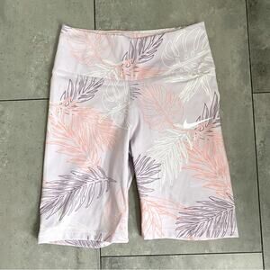 Nike dri-fit lavender purple palm monstera leaf biker shorts XS